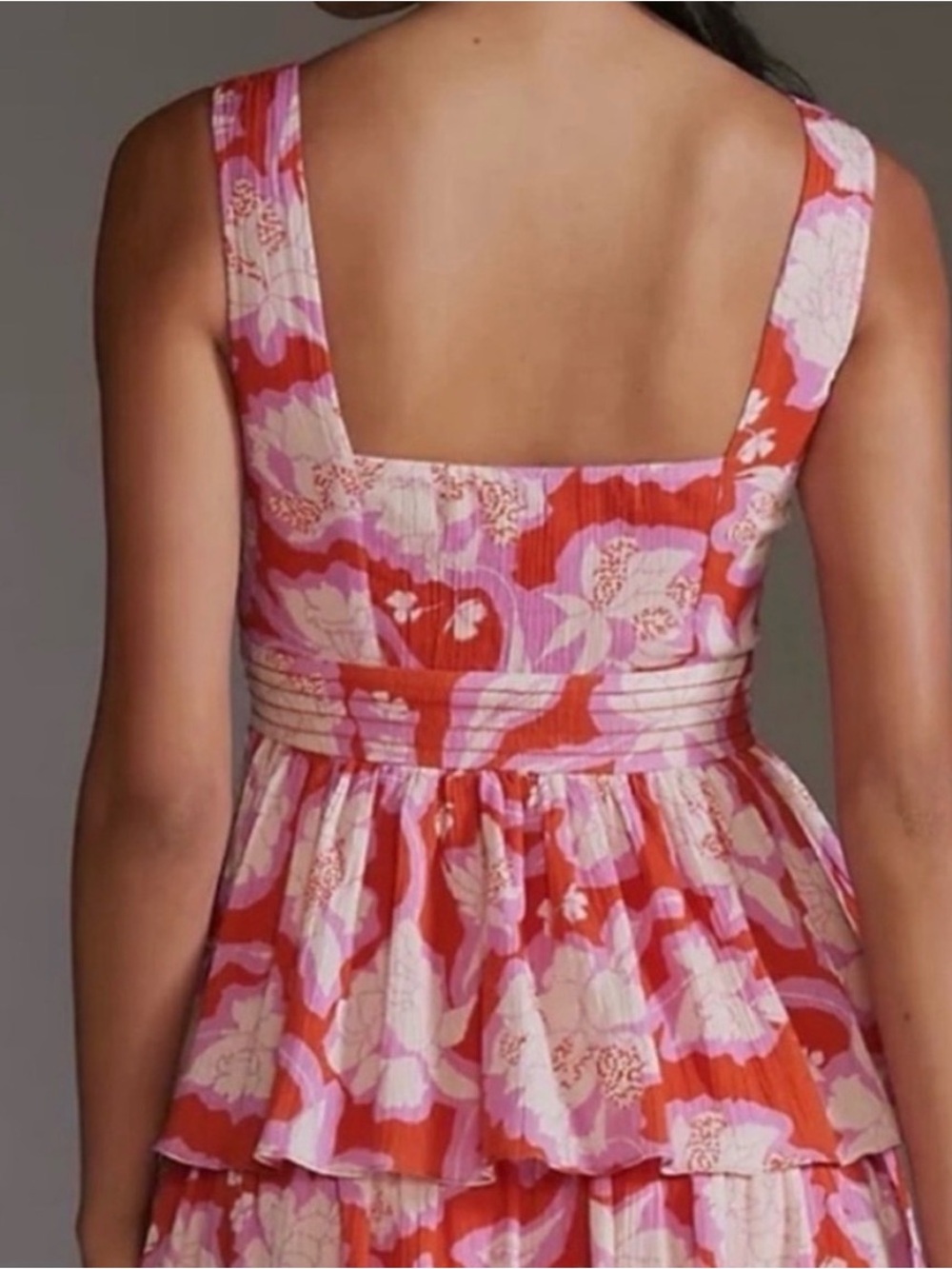 Anthropologie Vineet Bahl Tiered Ruffle Floral Maxi Dress - Picture 6 of 12